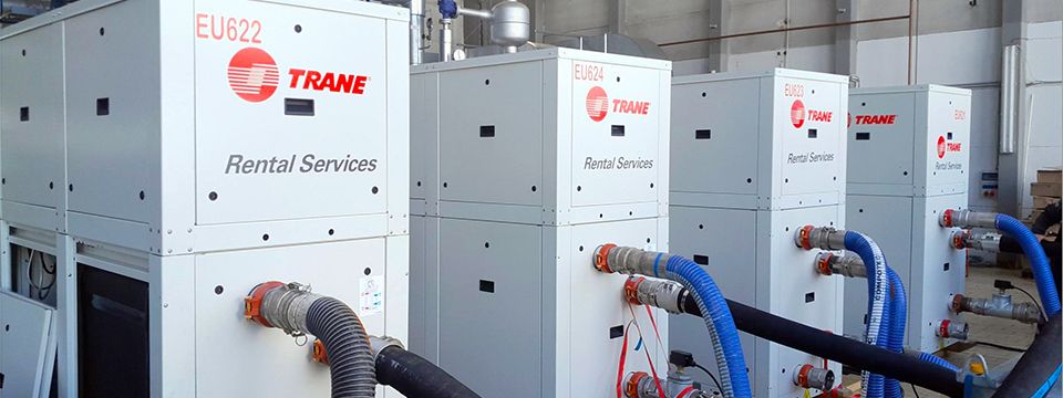 Major German manufacturer gains energy security with Trane Rental cascade heat pump solution