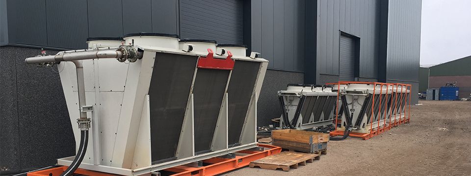 Pronajaté suché chladiče od společnosti Trane umožňují udržet elektrárnu na biomasu v provozu
