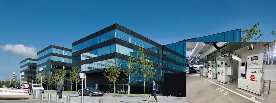 Schiphol airport saves 625,000 m³ of natural gas annually with Trane heat pumps