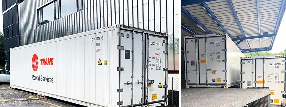 Preserving food at -18°C: Trane Rental's plug-in cold stores are ideal for Swiss producer